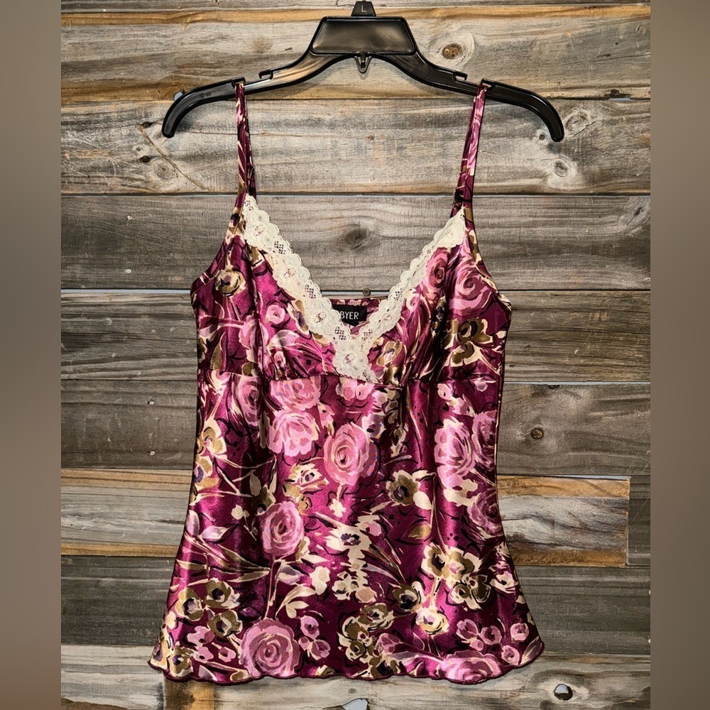 A. Byer -M size - Satin camisole- flower design